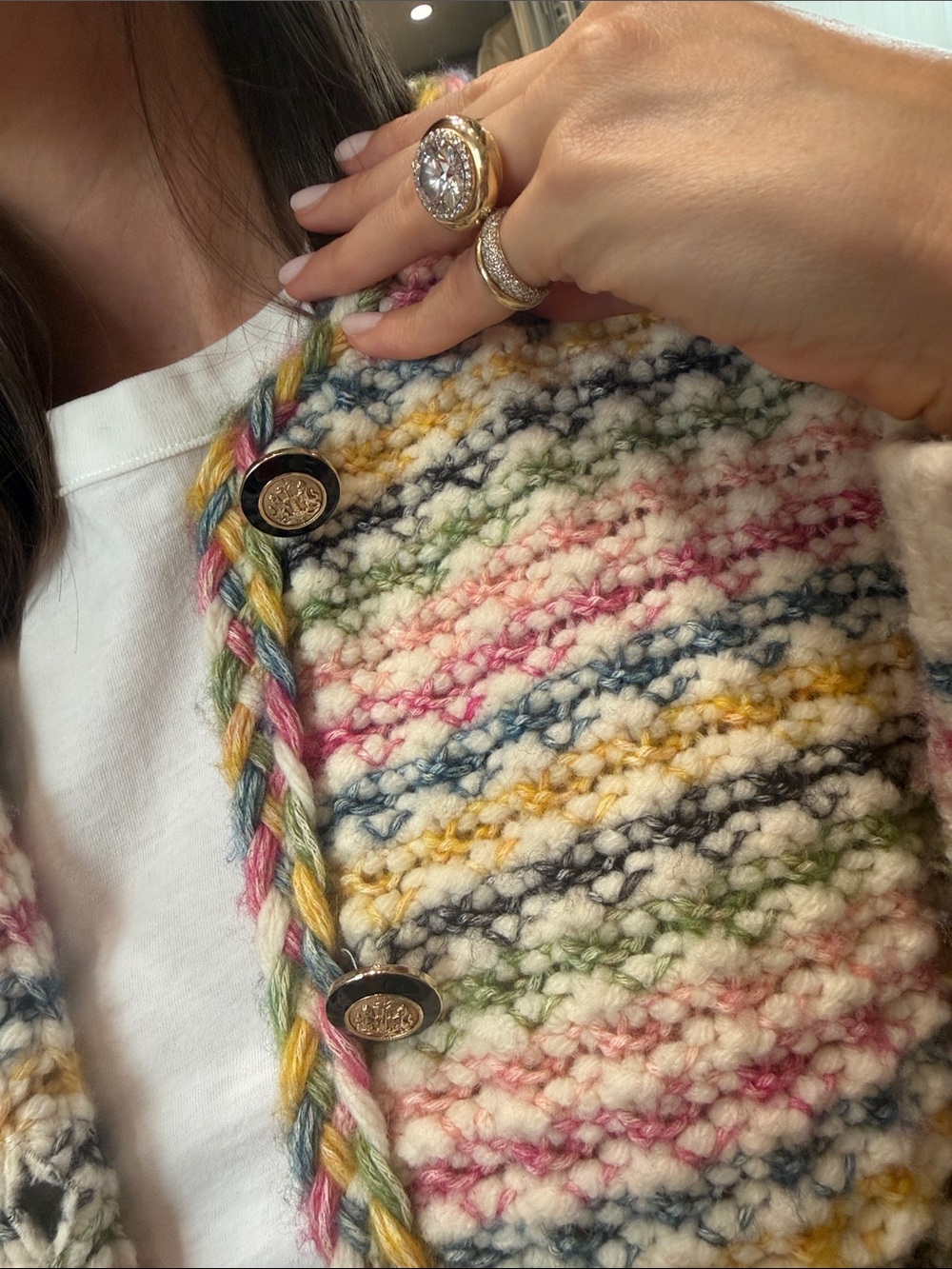 ba&sh Multicolor Striped Knit Tweed Jacket - Picture 2 of 4